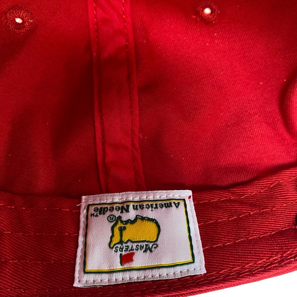 Masters 2010 Golf Tournament Hat Red Adjustable Strapback Augusta National Cap - Picture 9 of 10